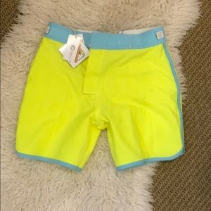 Boys bathing suit neon yellow crewcuts